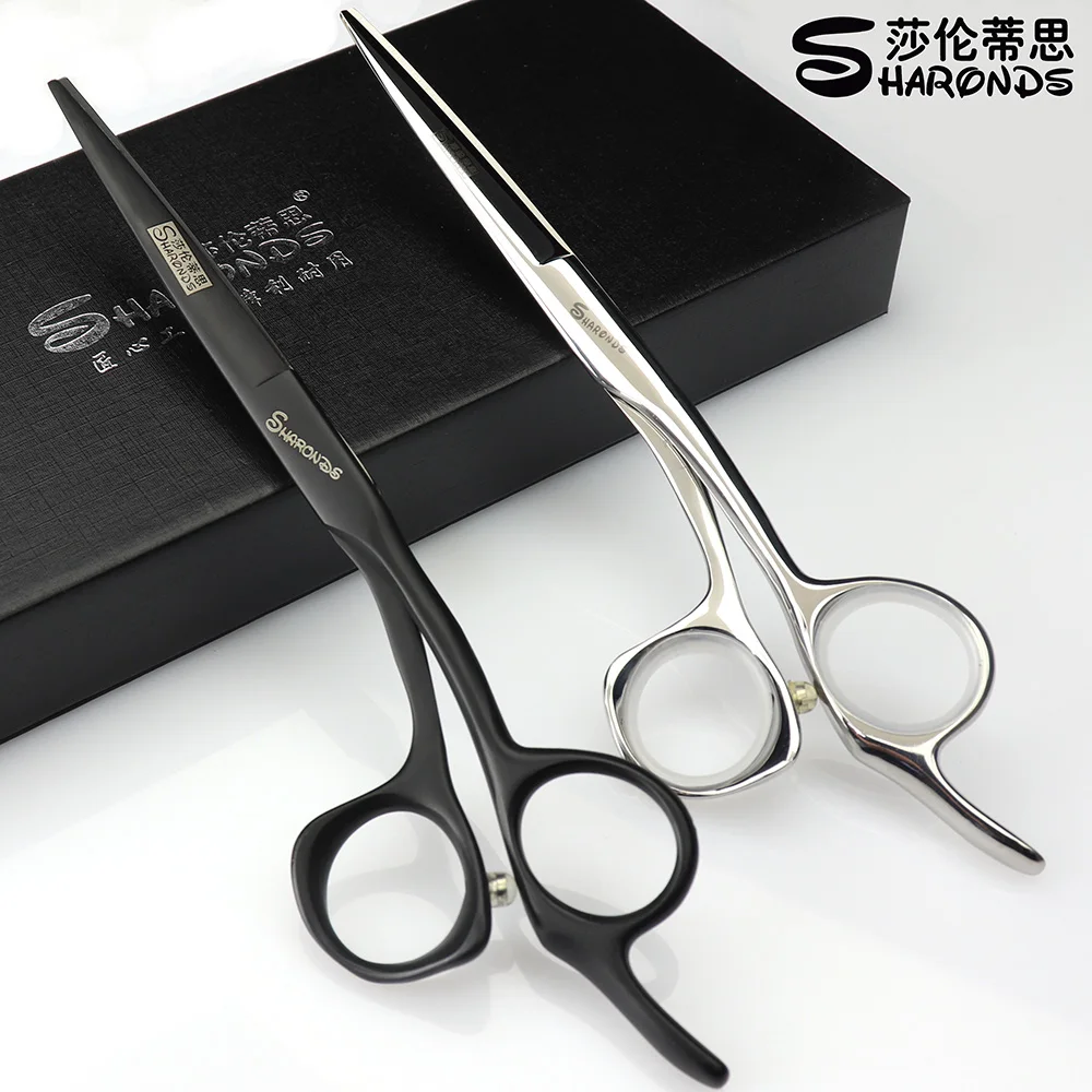 

Black Silver High Hardness Japan 440c Steel 5.5/6/6.5 Inch Cutting Scissors Professional Hairdresser Scissors Haircut Scissors