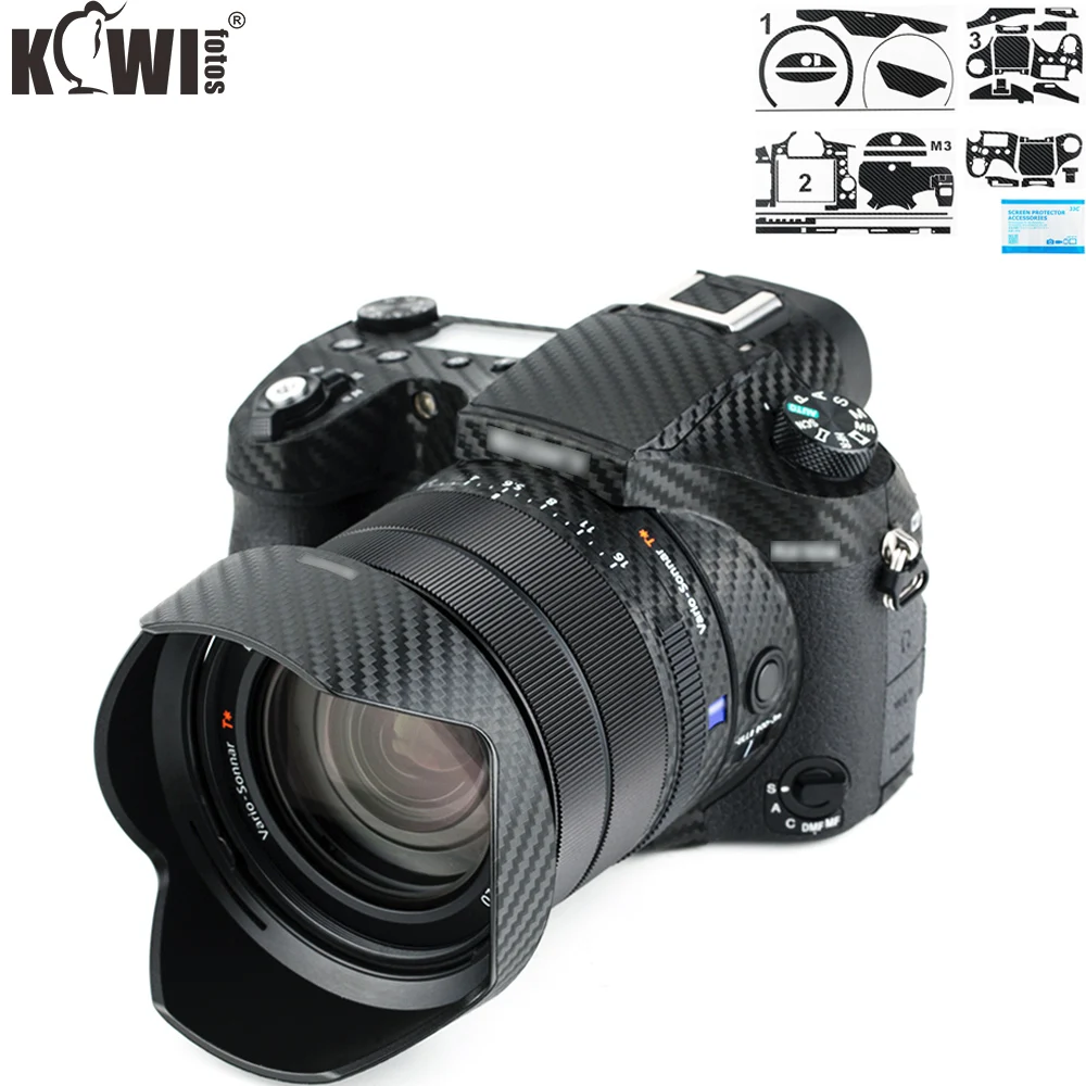 

KIWI Protective Skin Film Kit Camera Body Sticker For Sony RX10 IV RX10 III Anti Scratch Film Camera Carbon Fiber Black