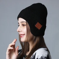 Winter Windproof Music Cap 5.0 Bluetooth-Compatible Stereo Headphones Music Hat Ear-Covering Headset Beanie Headwear 5