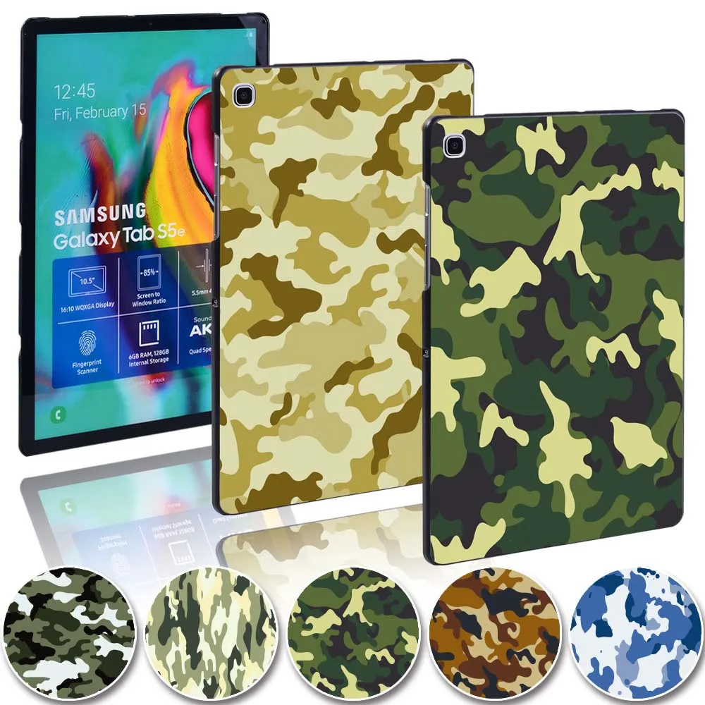 

Camouflage Slim Tablet Cover Case for Samsung Galaxy Tab A A6 7.0/9.7/10.1/10.5 Inch/Tab E 9.6"/Tab S5E Plastic Shockproof Cases