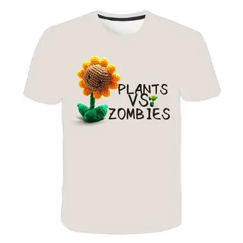 

Plants Vs .Zombies Sunflower 3d Print Boys Clothes Girls T -Shirt Casual Simple Short Sleeve Personalized Tee Kids Clothes 4 -14