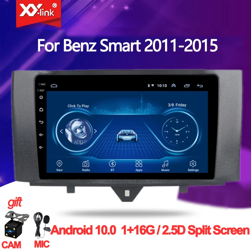 

Android10.0 Car Multimedia Player For Benz Smart Fortwo 2011-2015 Car Navigation GPS Accessories Car Radio stereo audio no 2 din