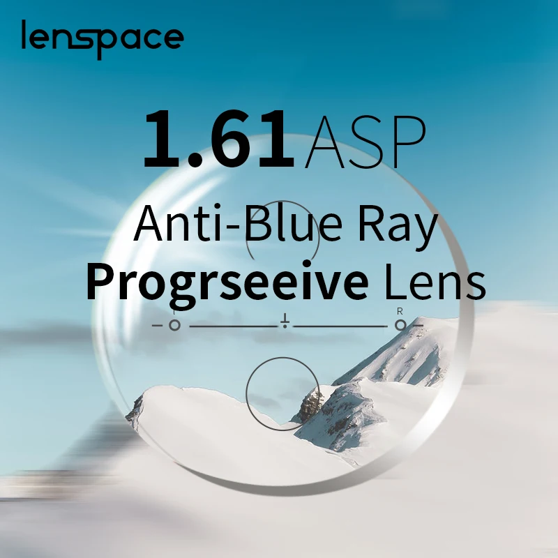 

1.61 Anti-Blue Ray Progressive Aspheric Optical Eyeglasses Prescription Lenses