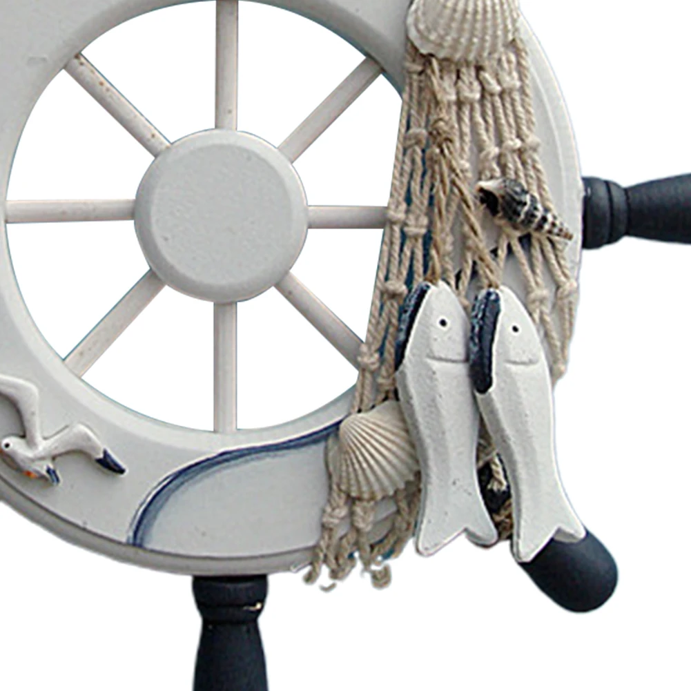 Лодка Корабль модный Средиземноморский бар деревянный Искусство 23 см рулевое