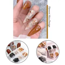 

Eye-catching 6 Grid /Box Useful Nail Foils Decoration Accessory DIY Nail Flake Easy to Stick for Female