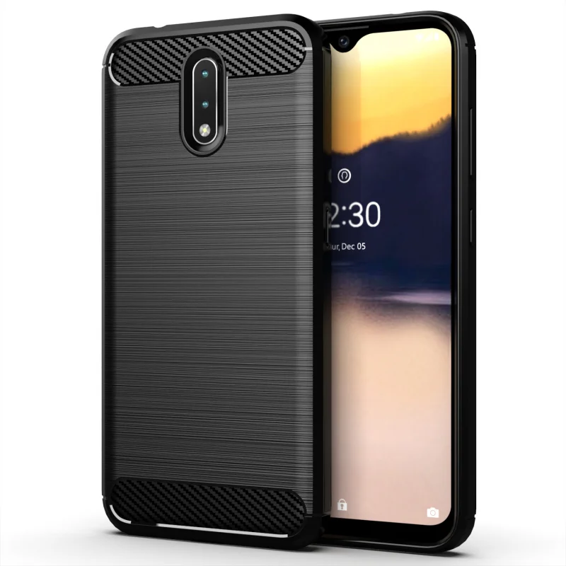 30pcs/lot Carbon Fiber Brushed Case For Nokia 2.3 Flexiable Stripe Rubber | Мобильные телефоны и аксессуары