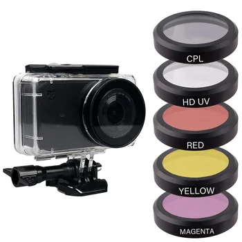 

Mijia 4K Mini Sport Camera Lens Filter on Waterproof Housing Box Dive Red Yellow Magenta Filters For Xiaomi Mijia 4K Accessories
