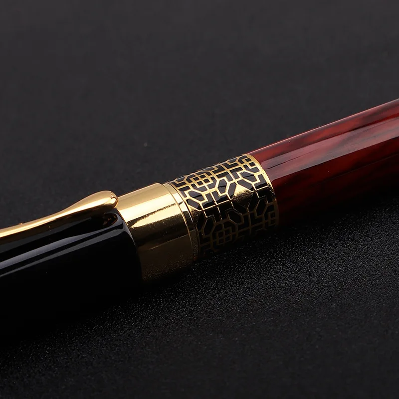 Высококачественная классическая перьевая ручка под дерево, роскошная Высококачественная деловая ручка, металлическая авторучка, канцелярские принадлежности