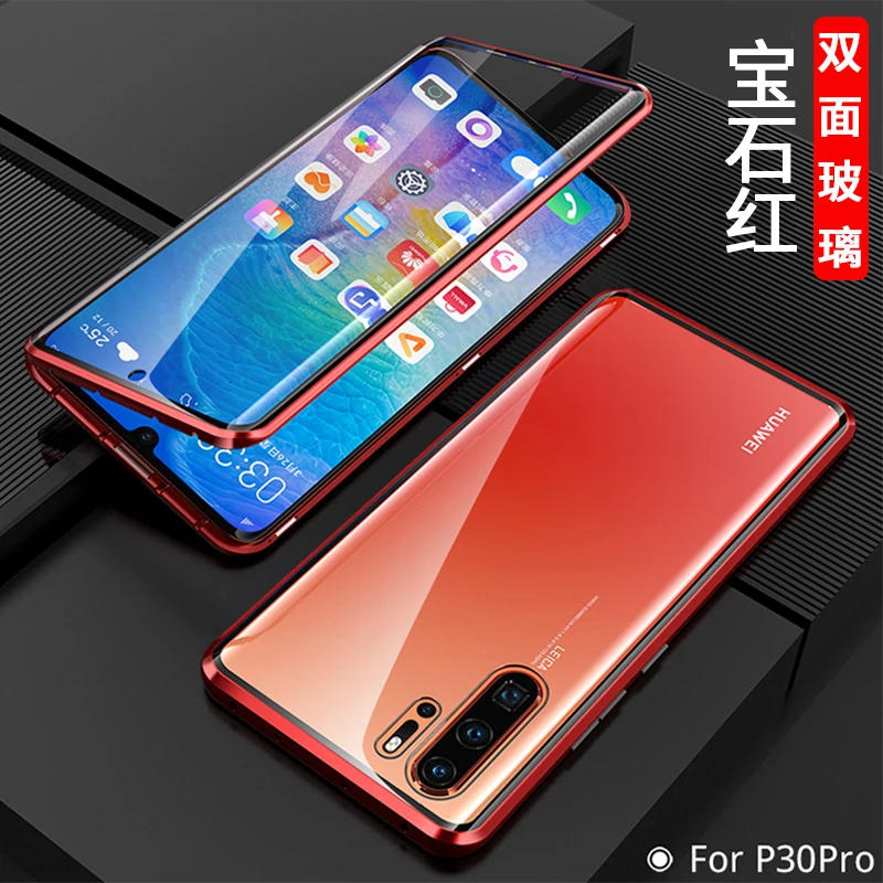 Чехол с магнитной металлической рамкой для huawei Honor 20 9X P30 P20 mate 30 20 Lite Nova 5T Pro прозрачный жесткий противоударный чехол-накладка