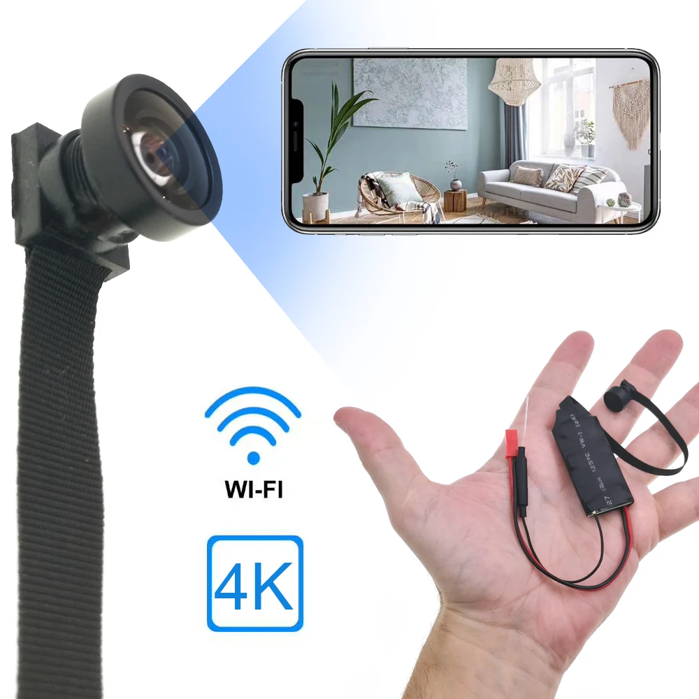 4K WiFi IP Camera With Long Flexible Wide View Lens Motion Detection And Passive Night Vision DIY Instal Anywhere Beautifully muti color long range 36cm fp 71 sma male flexible antenna for handheld gps garmin astro 220 320 430 900 alpha 50 alpha 100