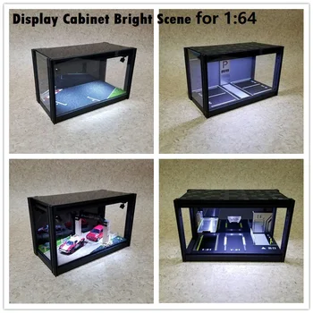 

Display Cabinet Bright Scene of Racing Track/Carport 1:64 Scale Diecast Model Car