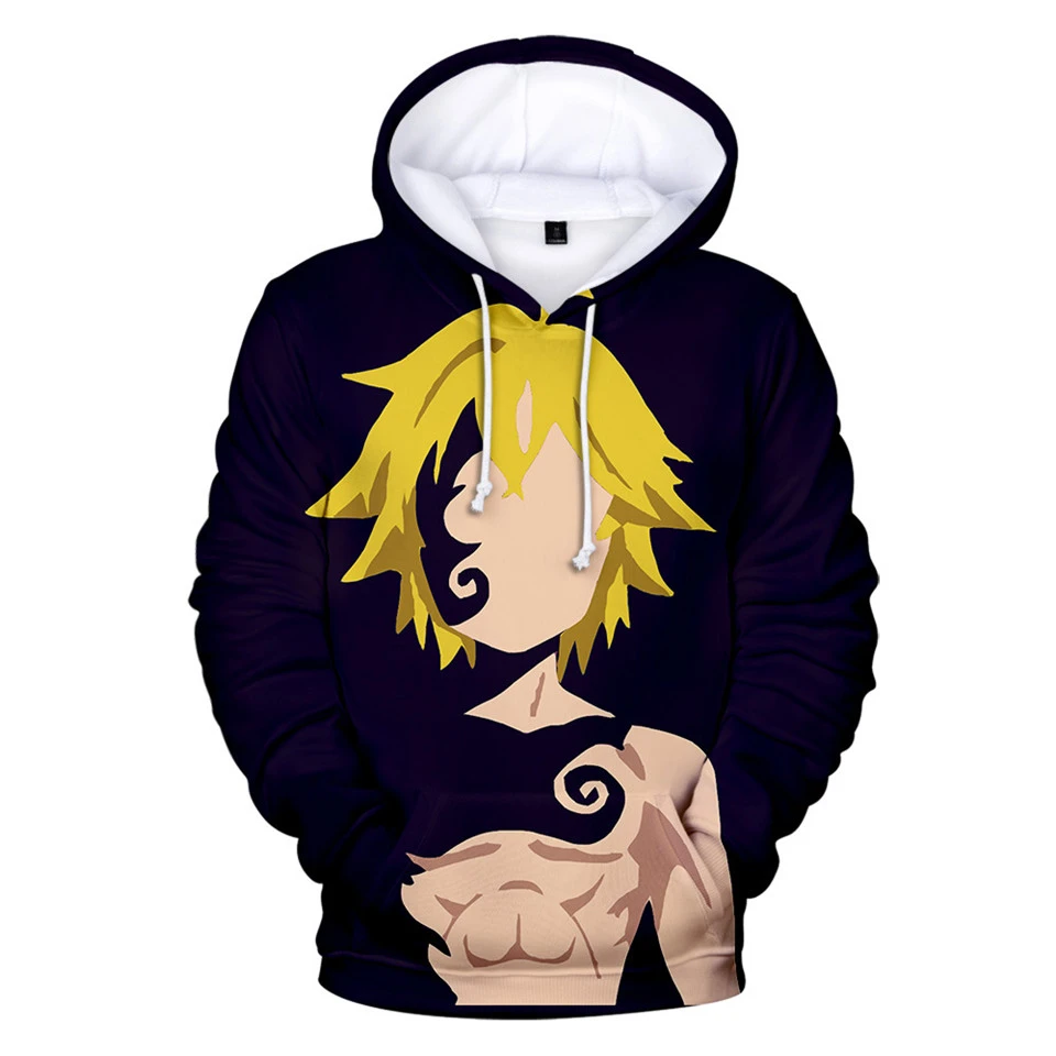 Sudadera con capucha de Nanatsu No Taizai, ropa de talla grande, Seven Deadly Sins, Harajuku, Top diseño, de manga larga, Tops|Sudaderas con capucha y sudaderas| - AliExpress