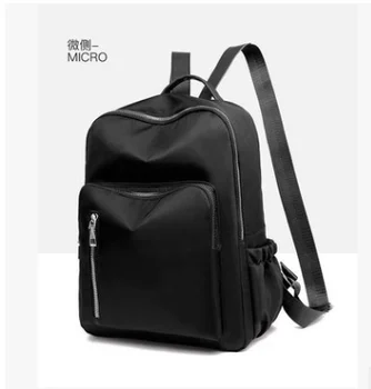 

2020 New Women Large Capacity Casual Style Backpack Waterproof Lightweight Daypack Oxford College Solid color School Bookbag