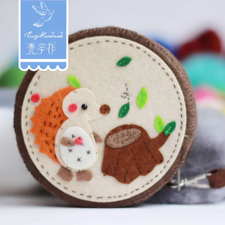 EASYHANDMADE симпатичная сумка для смены Ежика в лесу Diy войлочное животное без порезов