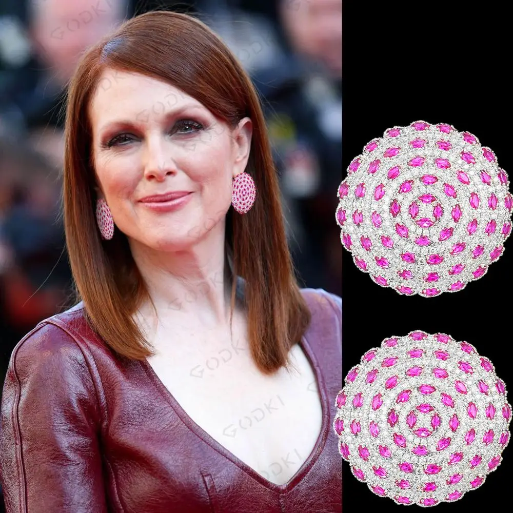 Модные корейские Эффектные серьги GODKI 2020 для женщин Свадебные Серьги Дубай