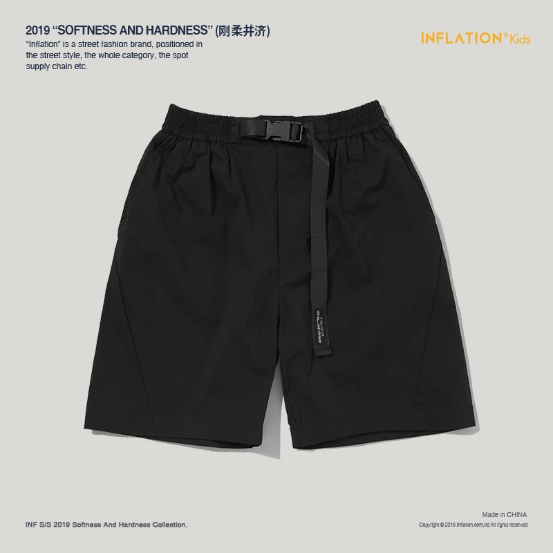 INFLATION Kids Clothing Summer Shorts Boy Shorts Streetwear Style Boy Shorts Summer Boys Shorts Girls Shorts Kids Shorts - Цвет: 9579S Black