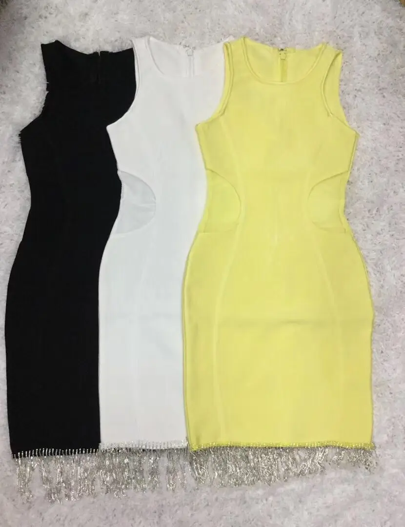 Осеннее женское платье Vestidos Для женщин сексуальный дизайнерское платье в сетку С кристалалми и стразами с кисточками Бандажное платье знаменитость, для ночного клуба, вечерние платья