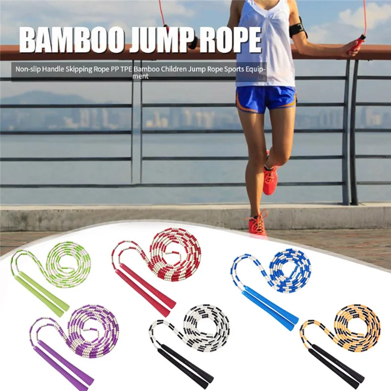 Jump Rope Soft Beaded Tangle Free Segmented Length Adjustable Skipping