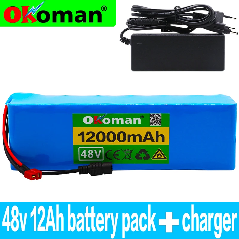 Аккумулятор для е-байка 48v 12ah литий-ионный аккумулятор Электрический велосипед conversion kit bafang 1000 Вт и зарядное устройство с t-образной вилкой или XT60 штепсельной вилки