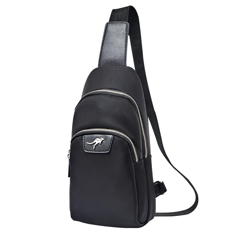Роскошная брендовая нагрудная сумка для мужчин, повседневная сумка через плечо, нагрудная сумка из текстиля, водонепроницаемая оксфордская сумка путешественника, мужская сумка-мессенджер - Цвет: Black