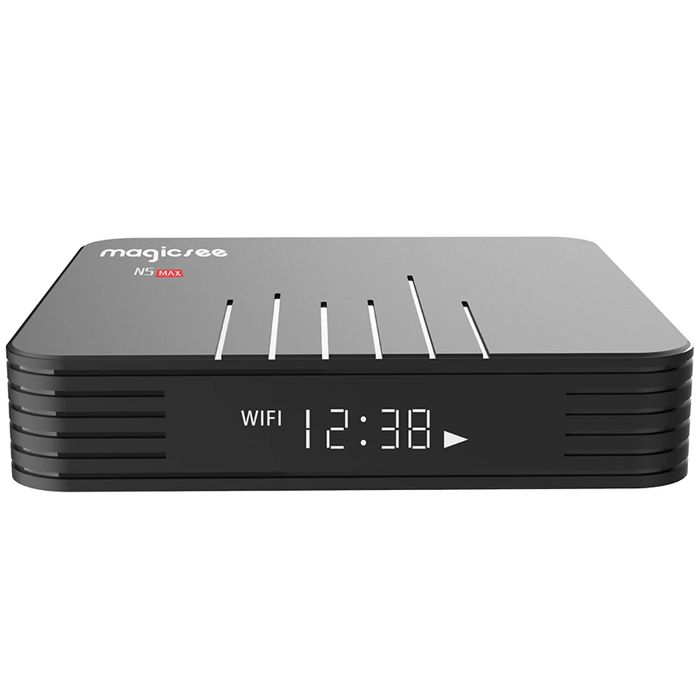 Magicsee N5 4G 64G Max Amlogic S905X2 Android 9.0 TV BOX Rom 2.4+5G Dual Wifi Bluetooth4.1 Smart Box 4K LAN 1000 Set Top Box
