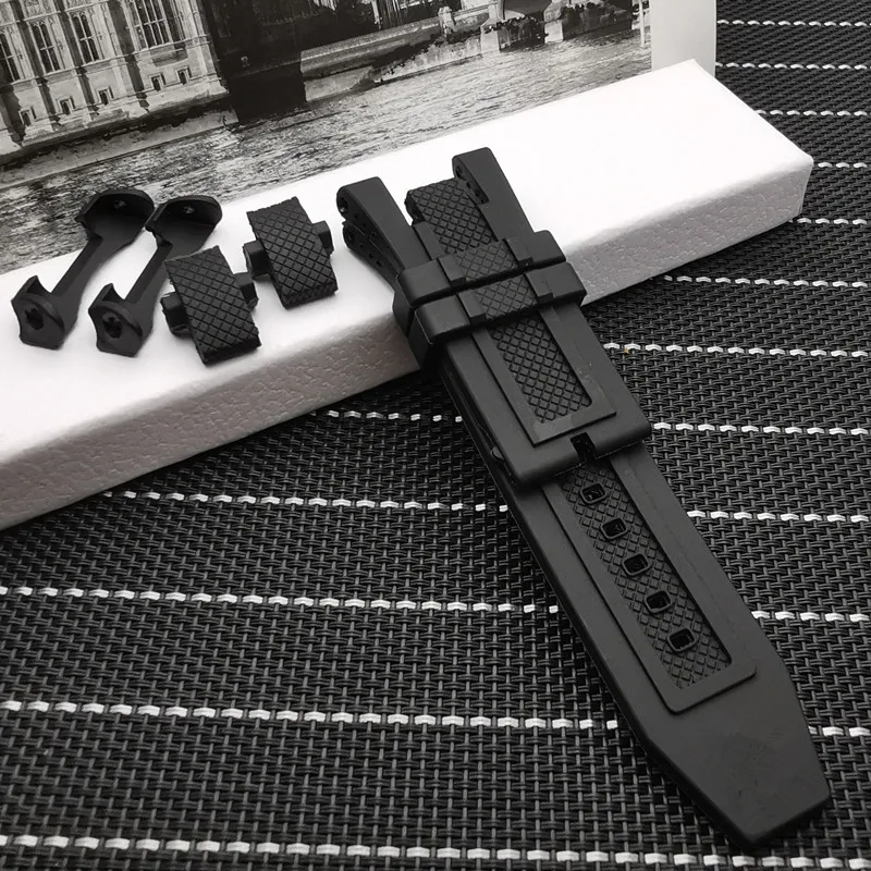 

Top quality 32mm Black Rubber Watch Band Strap Fits For Invicta Subaqua Noma V Noma 5 Tools free