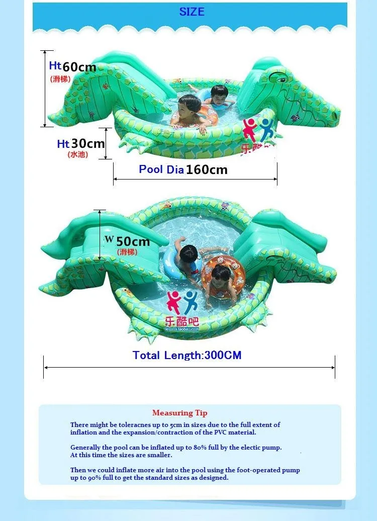 Ey1 Новое поступление многофункциональный надувной детский бассейн с двойной горкой в форме крокодила игровой бассейн для детей