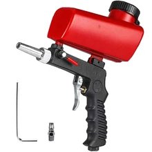 Portable Gravity Sandblasting Gun Pneumatic tool Small Sand Blasting Spray Gun Adjustable Rust Removal Spray Sandblaster