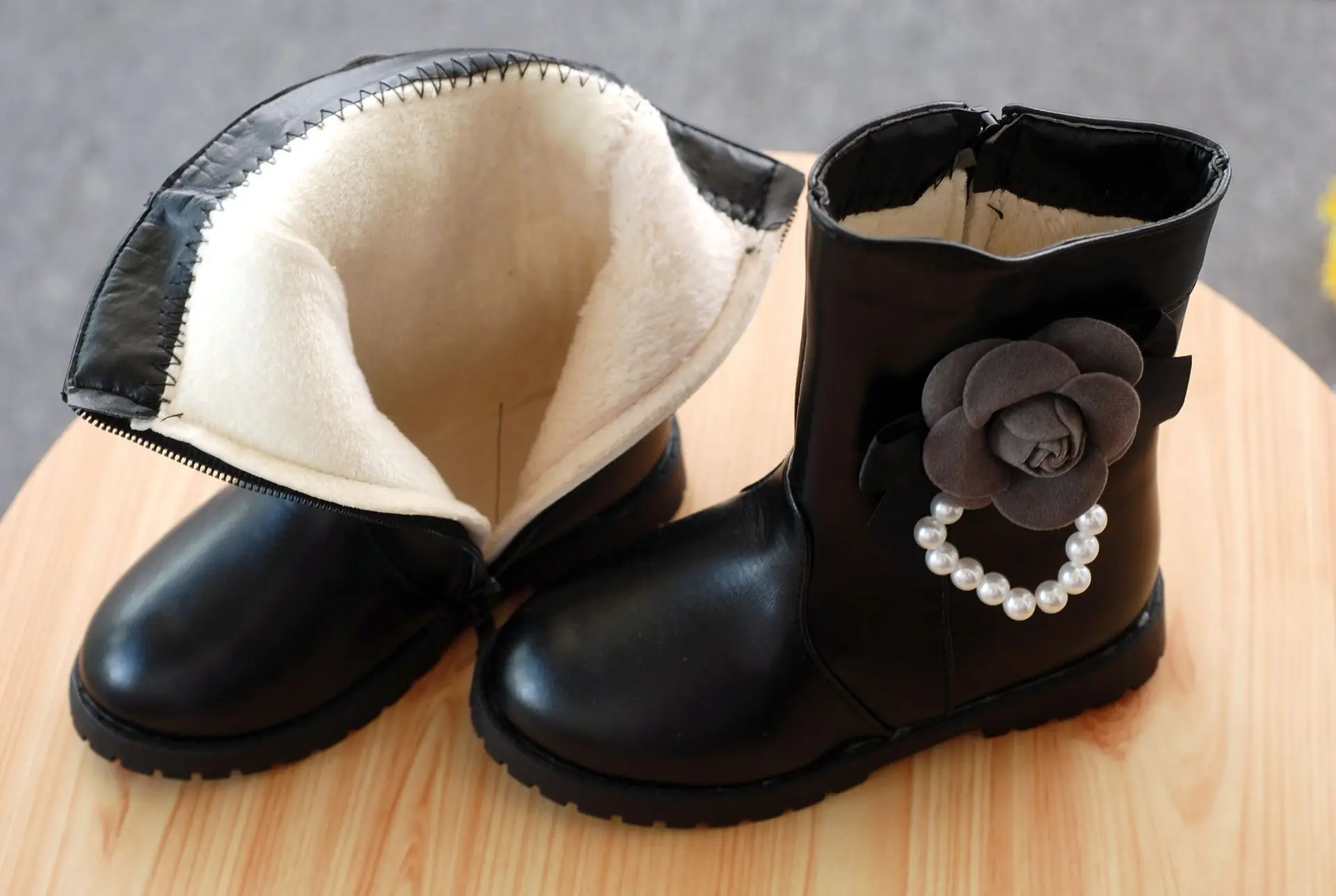Зимняя детская обувь; ботинки из искусственной кожи; Модные ботильоны для мальчиков и девочек; детские мягкие резиновые ботинки; удобные кроссовки