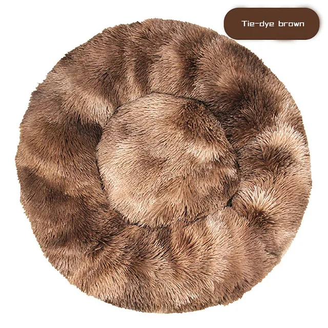 Meijuner 2021 New Long Plush Pet Bed Super Soft Round Dog Bed Washable Dog Kennel Pet Supplies Cushion For Dog Cat Big Cushion 16