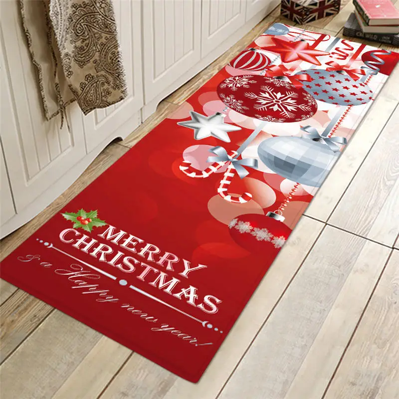 Рождественский Дед Мороз, кухонный коврик для столовой, фланелевый ковер, домашний декор, напольный коврик, коврики для гостиной, коврик для входа