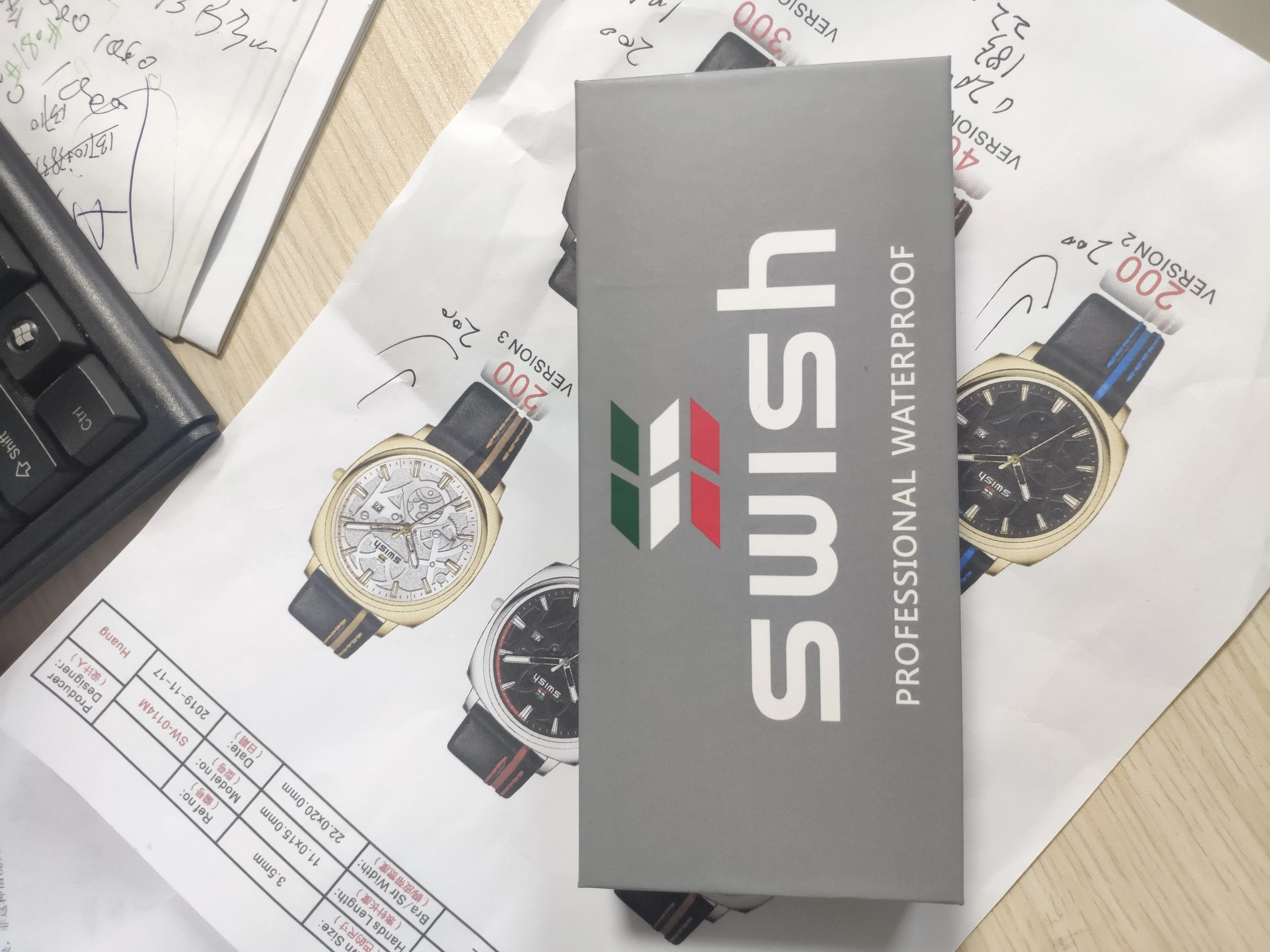 SWISH 2020 оригинальная модная коробка для часов с поролоновой бумагой Подарочная