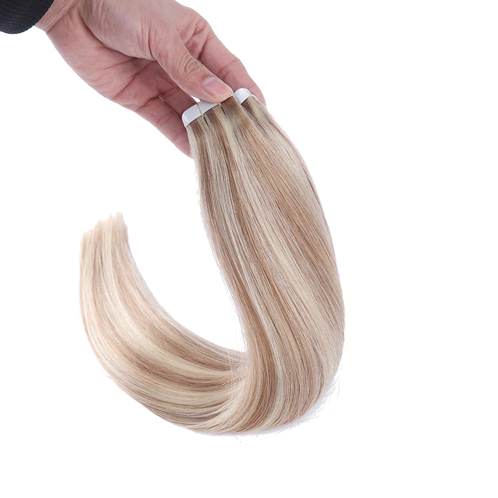 Sindra лента в человеческих волос клей для наращивания Remy натуральный волос 1"-24" фортепиано цвет 10b 613b прямой кожи уток