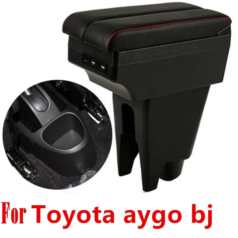 Подлокотник для Toyota aygo bj двухслойный увеличенный подлокотник с USB