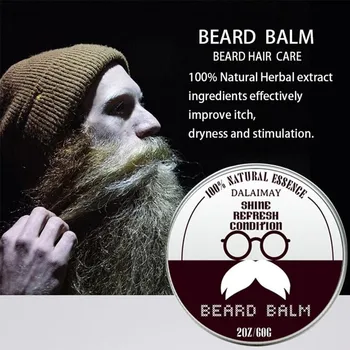 

60g Natural Beard Conditioner Beard Balm For Beard Growth And Organic Moustache Wax For Beard Smooth Charming Styling