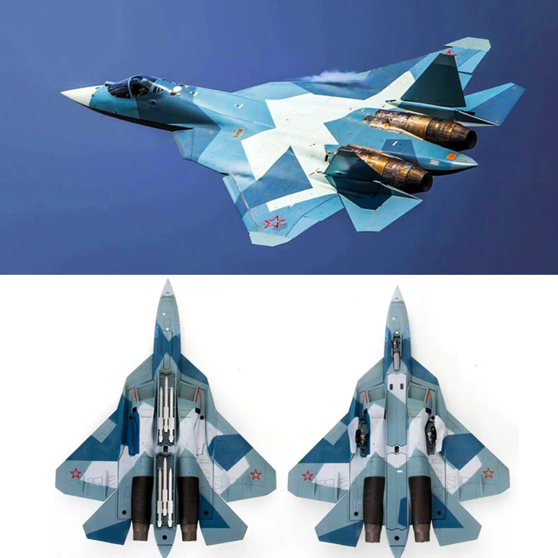 

1:72 Scale Su-57/T-50 Alloy Fourth Generation Fighter Plane Russian Static Simulation Aircraft Plane Model Toy Static MEMORIAL