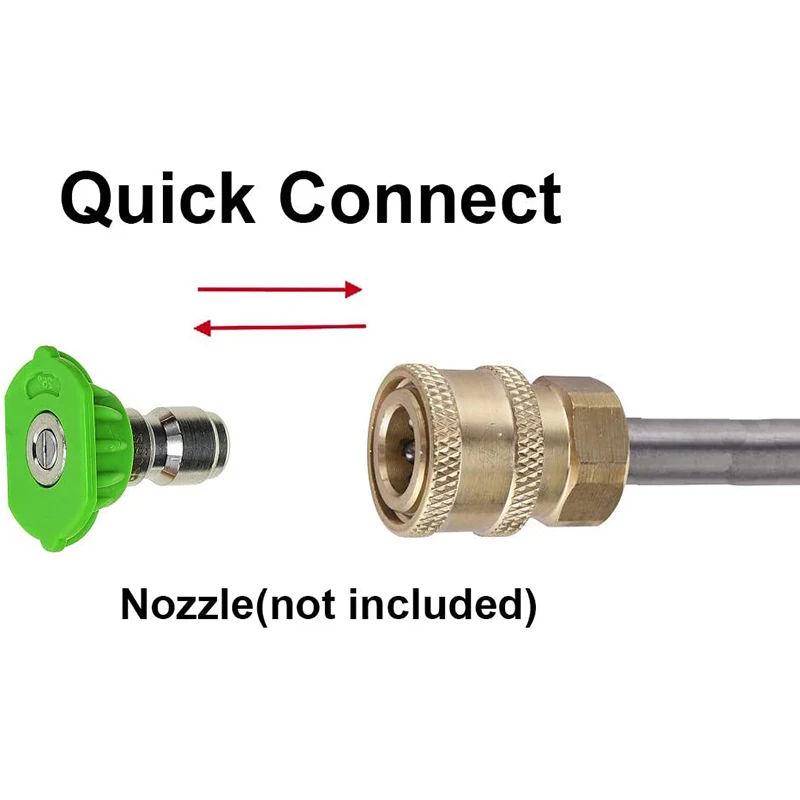 Pressure Washer Extension Rod, 17-Inch Stainless Steel 1/4 Inch Quick-Connect Electric Washer Nozzle, 2 Pieces 2