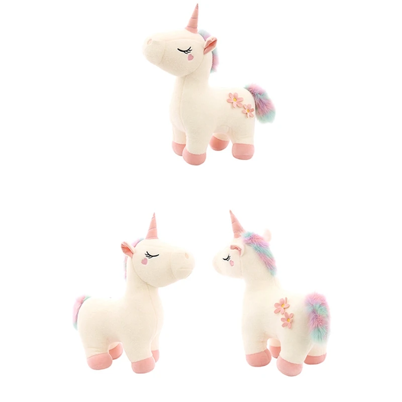 Набивная детская игрушка в виде животного Куклы Kawaii мультяшный Радужный Единорог плюшевые игрушки для детей подарок на день рождения