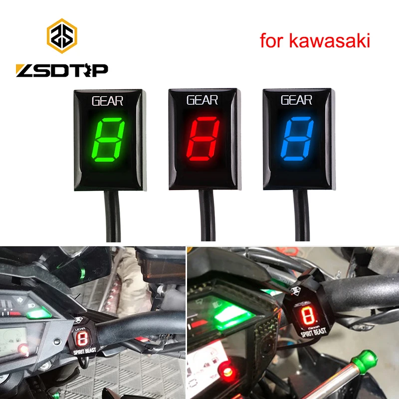 Индикатор переключения передач ZSDTRP для мотоциклов Kawasaki Z300 ER6N Z1000SX Ninja 300 Z1000 Z800
