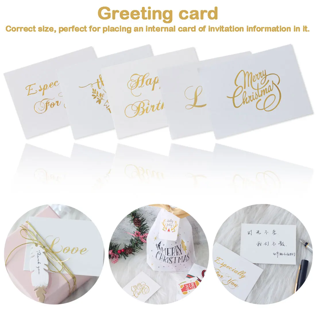 50pcs Thanksgiving Greeting Cards Envelopes Bronzing Greeting Card Invitation Card Elegant Wedding  - 4000082753099