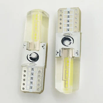 

100Pcs Silicone 12SMD 2835 LED Auto Reading Light 192 168 501 COB Marker Side Wedge Lamp Canbus Auto Bulb Parking Light