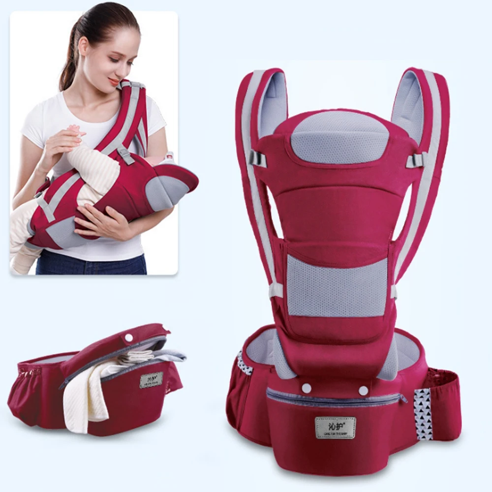 LOOYZKIT Infant Kangaroo Hipseat For Newborn Stools Baby Carrier Front Facing Baby Carrier Comfortable Sling Backpack Pouch Wrap