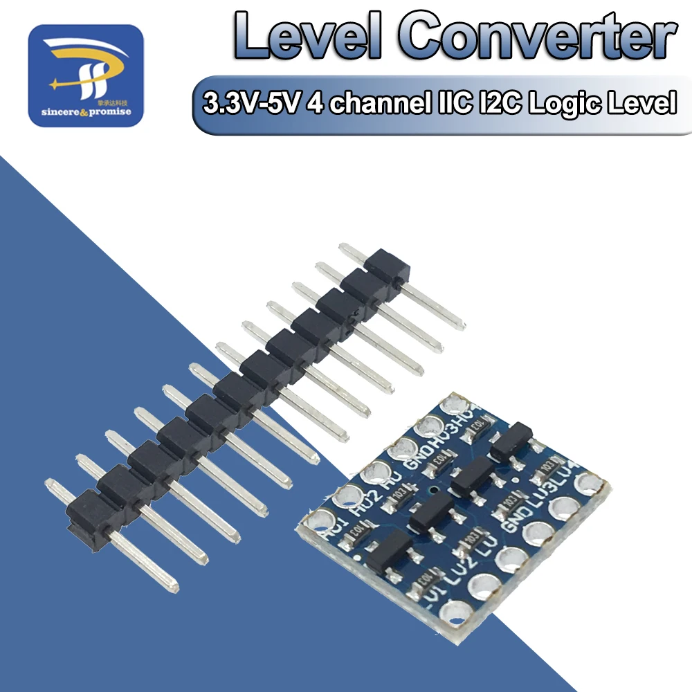 10pcs 4 Channel IIC I2C Logic Level Converter Bi-Directional Module 5V to 3.3V 