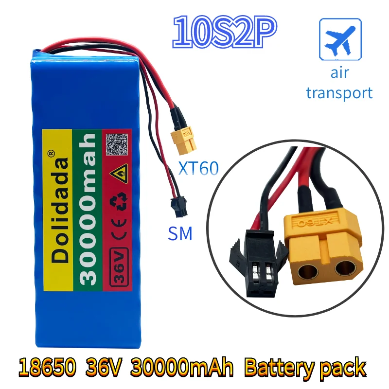 Free shipping100% brand new36V10S2P 30Ah battery500W high power battery30000mAh bicycle electric batteryBMS | Электроника