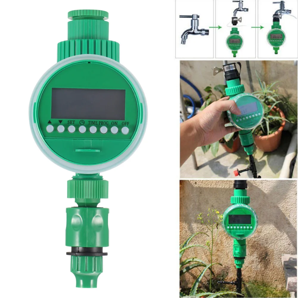 

Automatic Electronic Water Timer Garden Irrigation Controller Electric Valve Garden Water Timer Display Watering System 1pcs