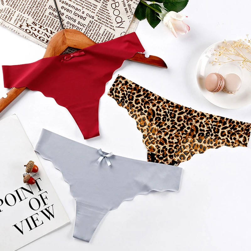 

3 шт., женские бесшовные трусики-стринги с Т-образной спинкой