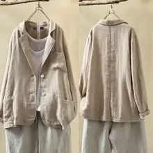 Женские повседневные деловые блейзеры ZANZEA размера плюс, куртки, женские одноцветные свободные блейзеры с карманами, верхняя одежда с длинным рукавом, Chaqueta