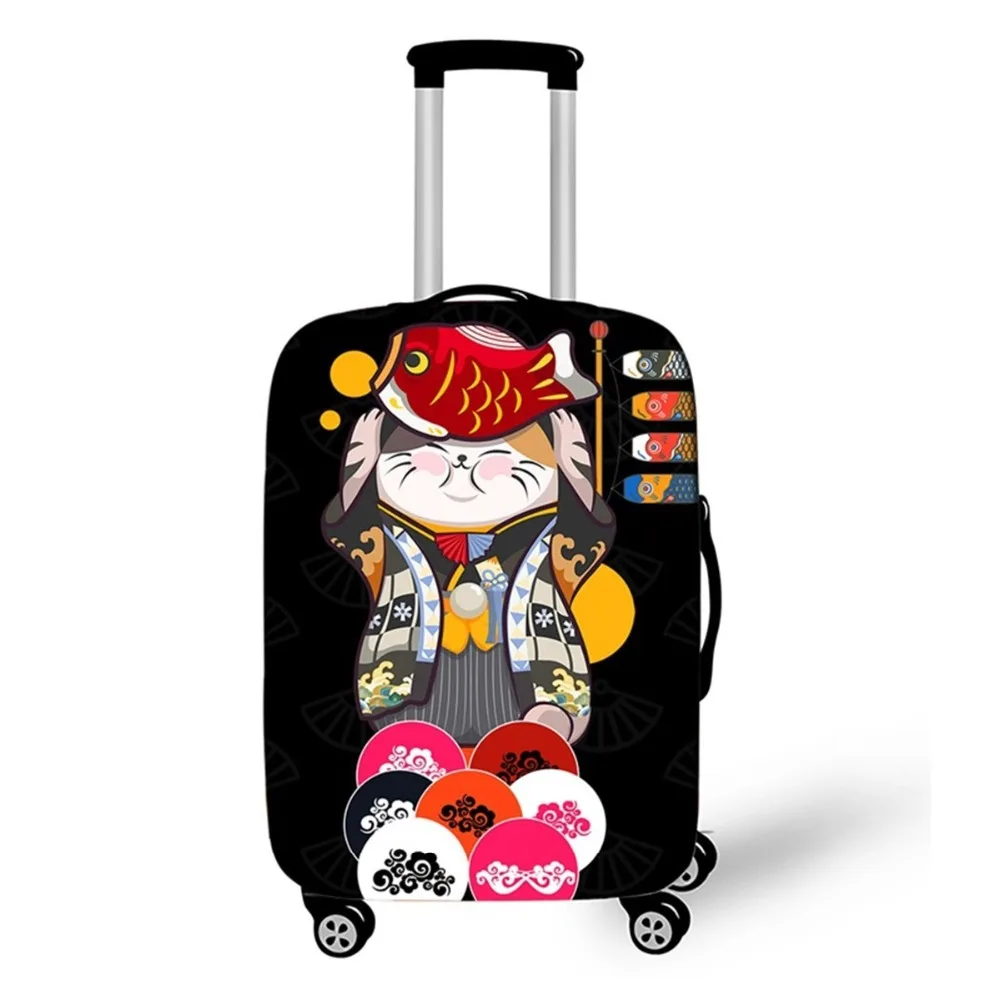 Креативный милый кот Чехол для багажа защитный чехол Аксессуары для путешествий водонепроницаемый утолщенный Эластичный Чемодан сундук Чехол 18-32 дюймов XL