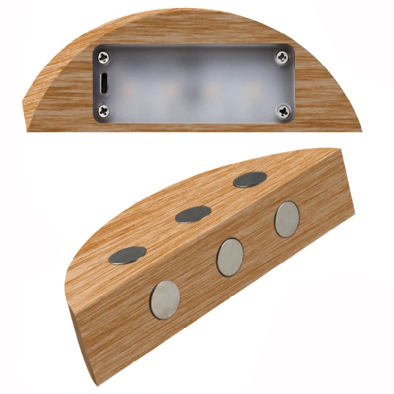 LED Night Light Natural Wooden Dimming Night Lamp Eye Protection Desk Lamp USB Lamp WC Light Home Decoration Accessories Gift