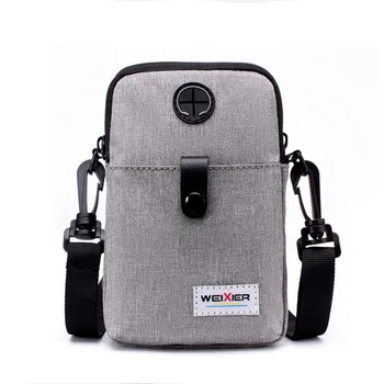 

Dihope Canvas Casual Shoulder Bag Multi-Function Mobile Phone Waist Messenger Bags Brand Portable Travel Sports bag Male Bolsa